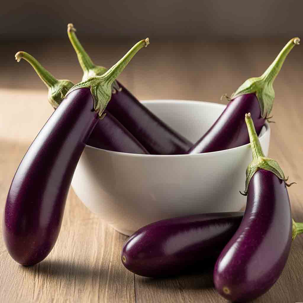Indian Long Egg Plant - Uncut - 1kg