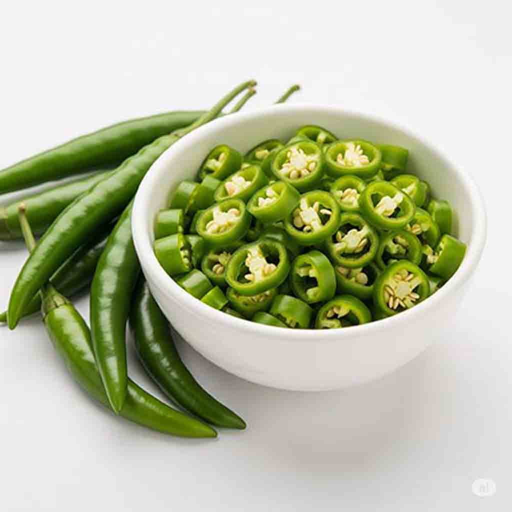 Green Chillies - Chopped - 1kg