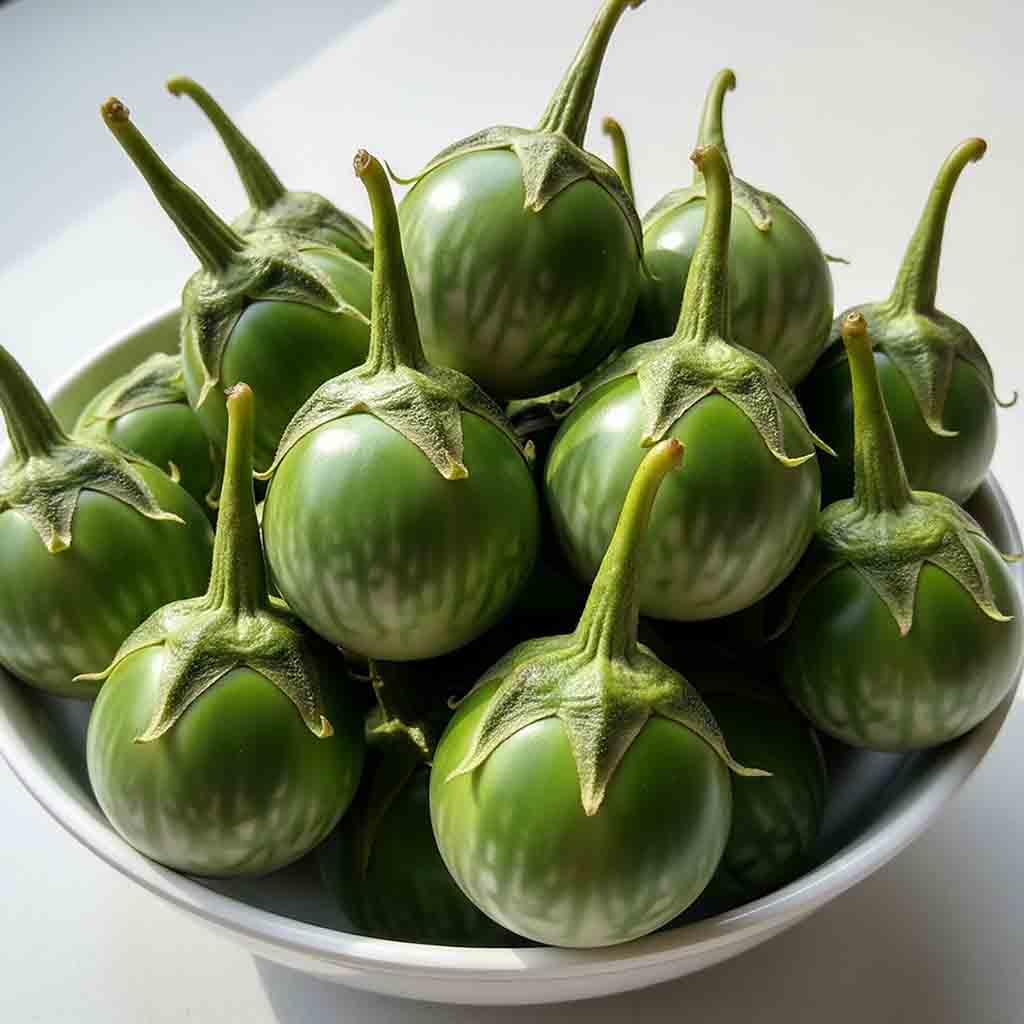 Indian Green Egg Plant - Uncut - 1kg