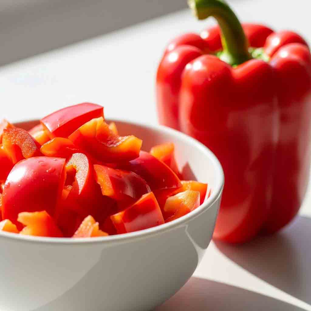 Red Bell Pepper - Chopped - 250gms