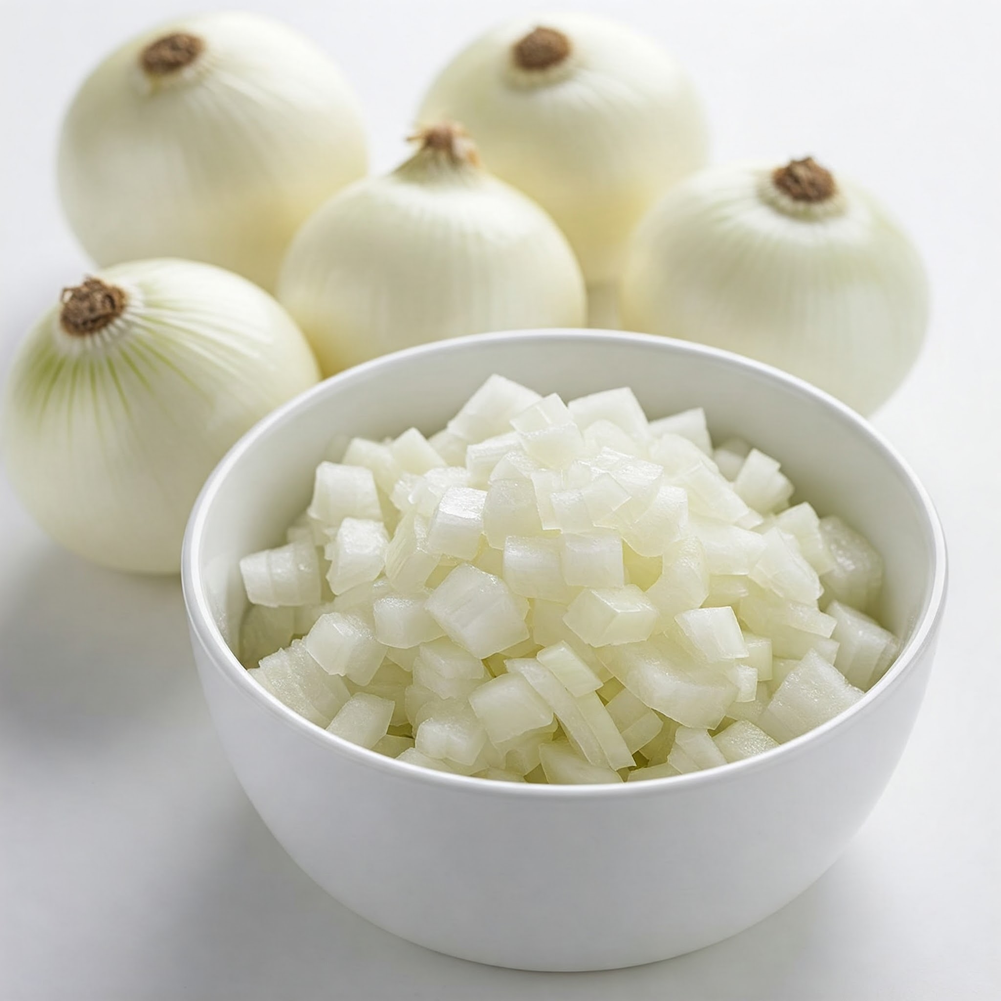 White Onions - Diced - 250gms