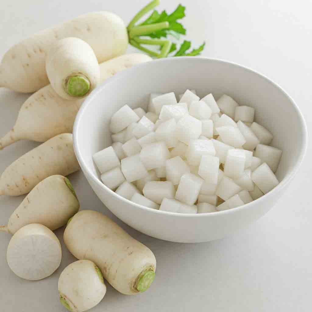 White Radish - Diced - 250gms
