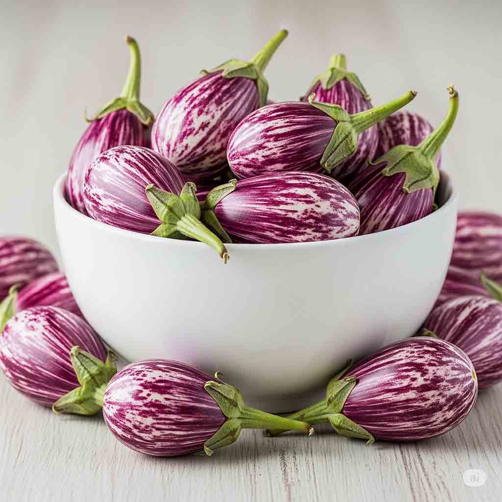 Zebra Egg Plant - Uncut - 1kg